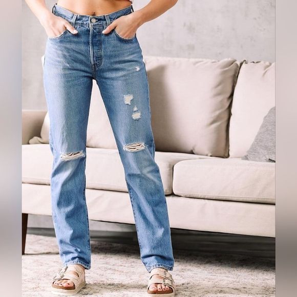 LEVIS 501® High Rise Straight Jean Size 27 - Picture 13 of 15